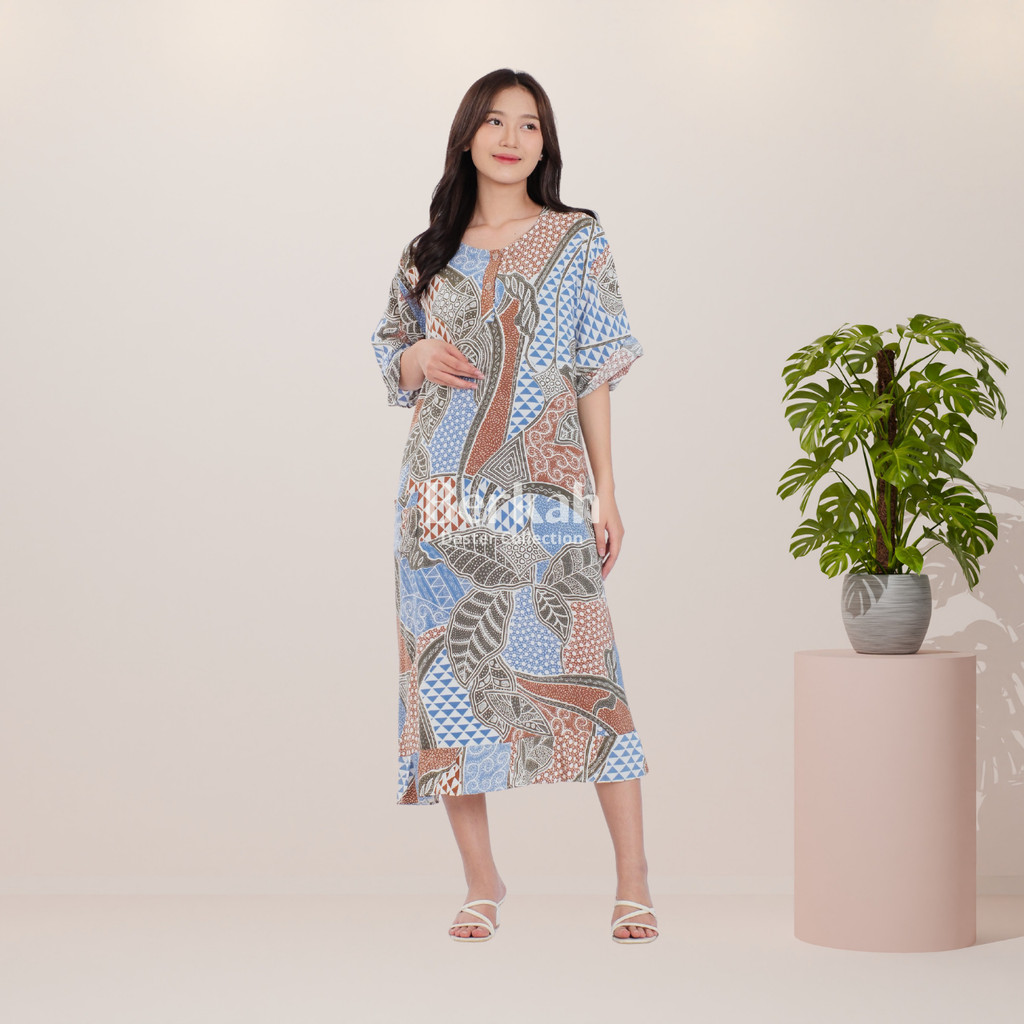Daster Batik Rayon Busui Kancing Surya Teja 3