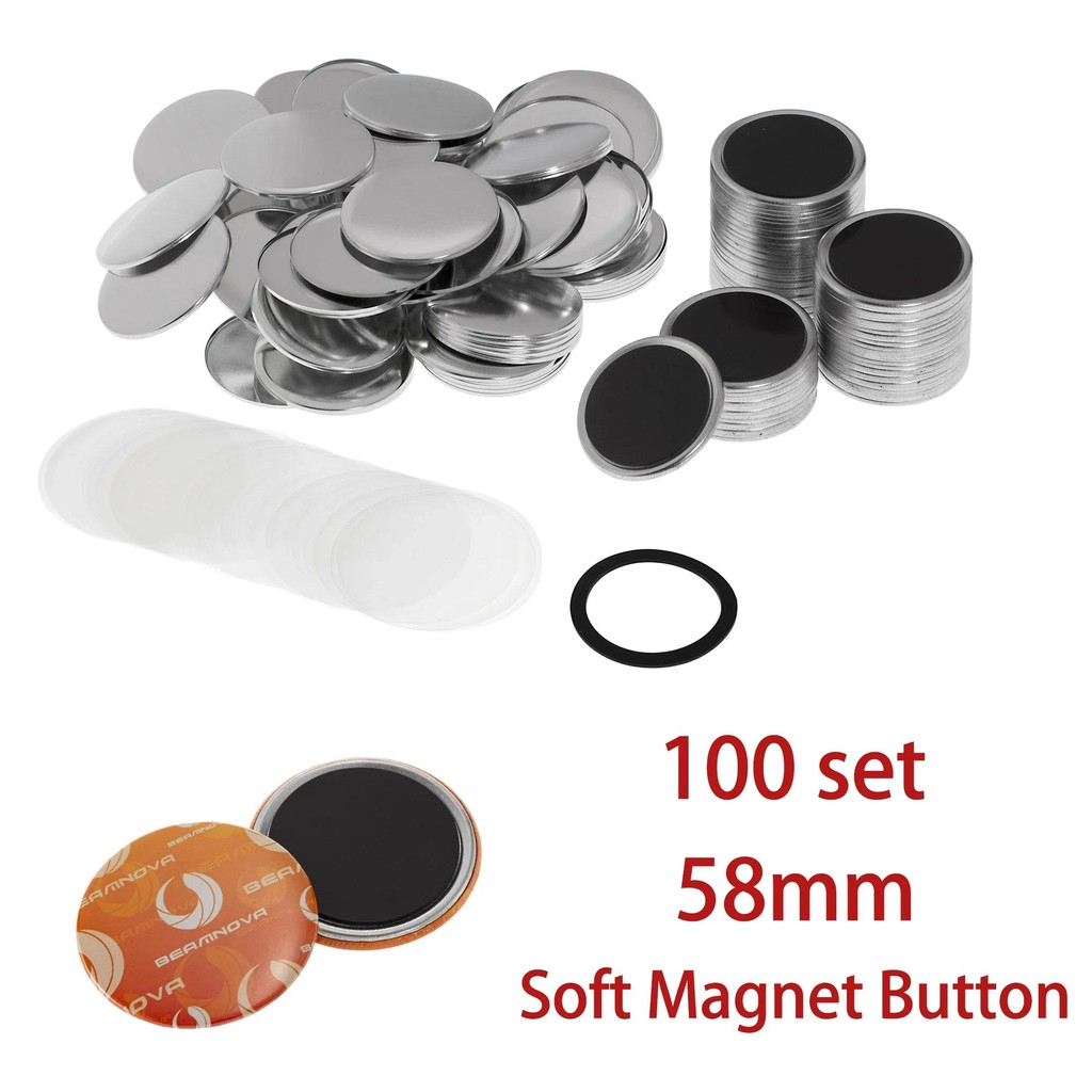 Jual 100set DIY Blank Pin Button Badge 58mm Material Whiteboard Fridge ...