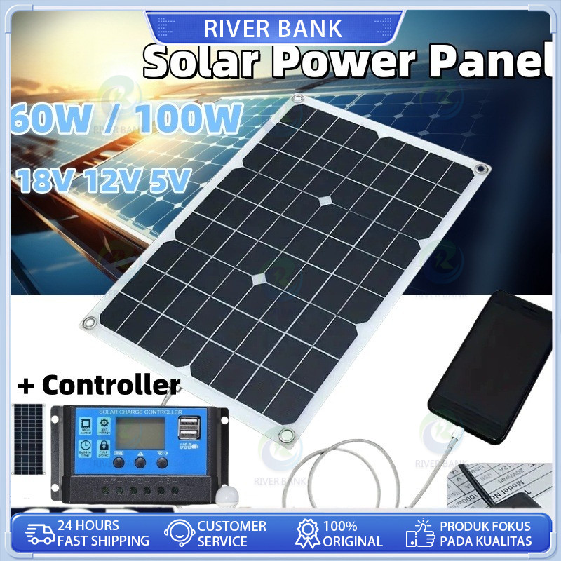 Jual 【Ready stock】Panel Surya 60W/100W/120W/150W Panel Tenaga Surya ...
