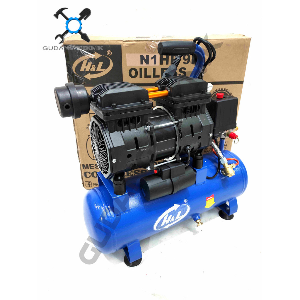 Jual Kompresor Angin 9L OILESS Listrik 1HP N1HP HNL HL H&L / Air ...