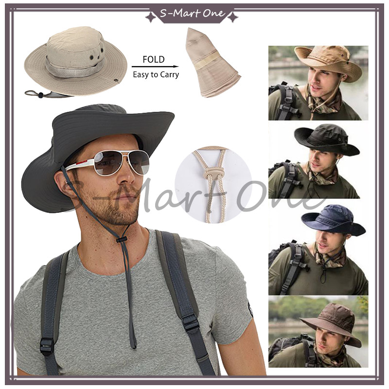 Jual Topi bucket hats rimba pria wanita/topi camping/topi anti panas ...