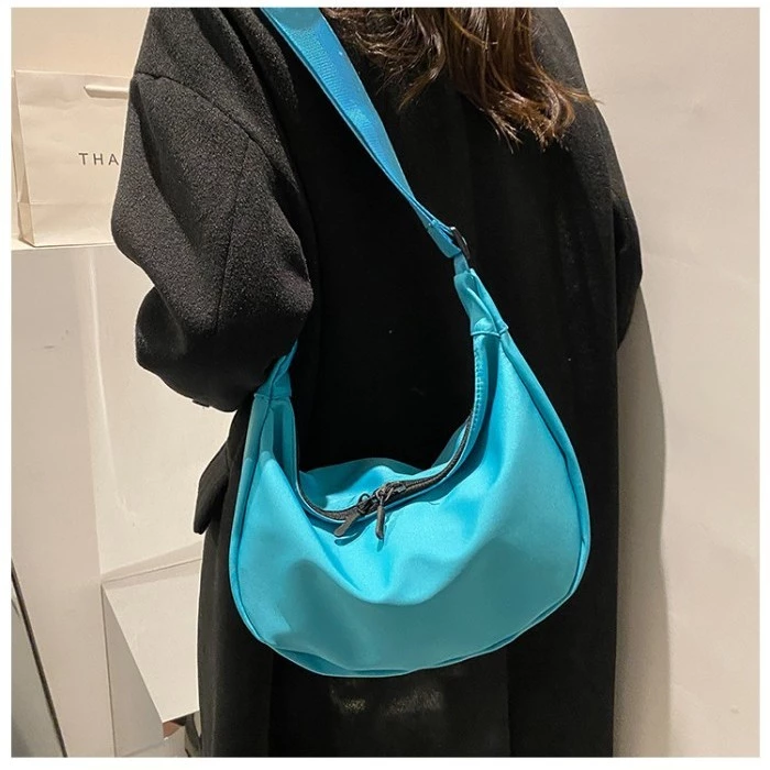 Casual Nylon Shoulder Bag - Interior