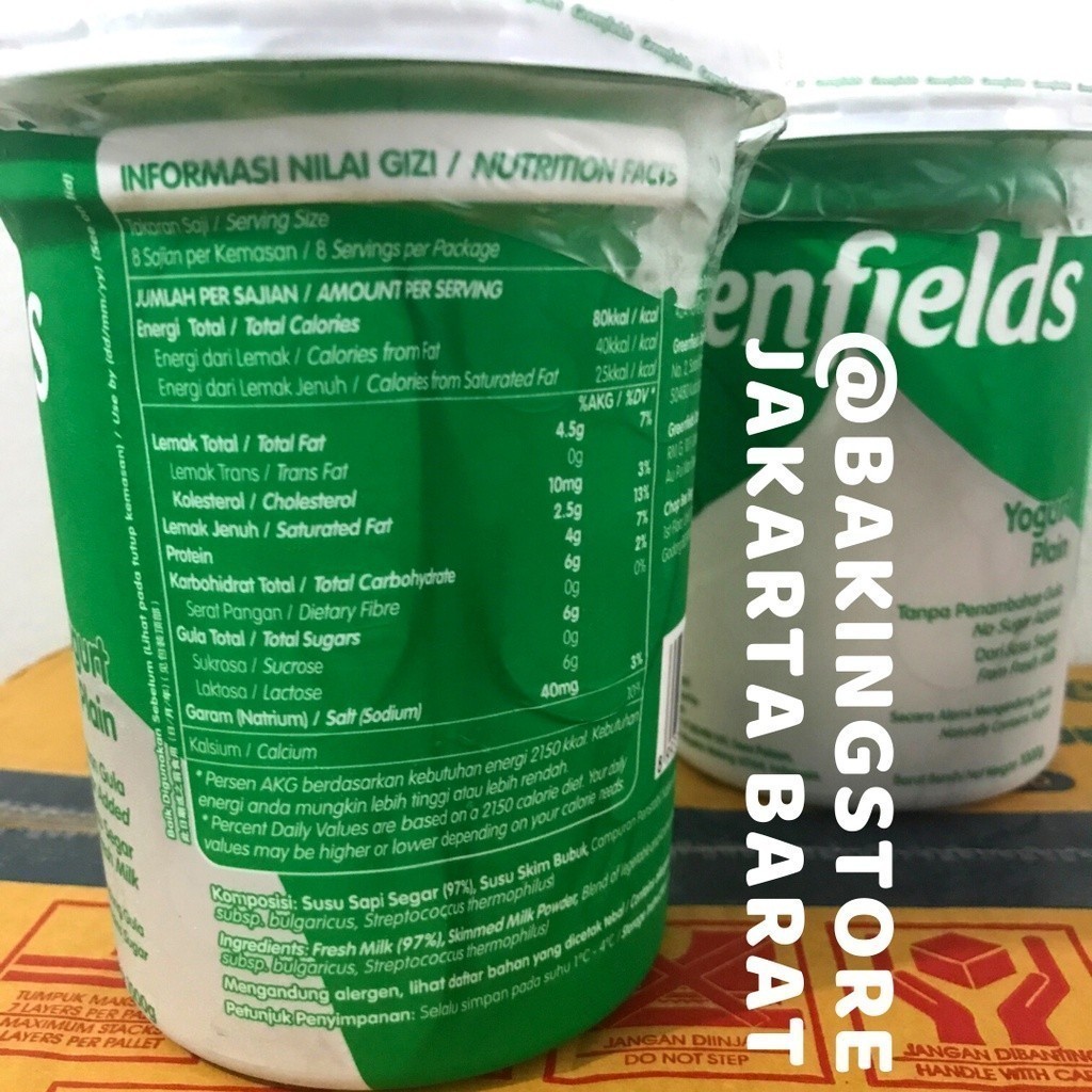 Jual Greenfields Yogurt Plain (Yoghurt Non Sugar) 1 Kg | Shopee Indonesia