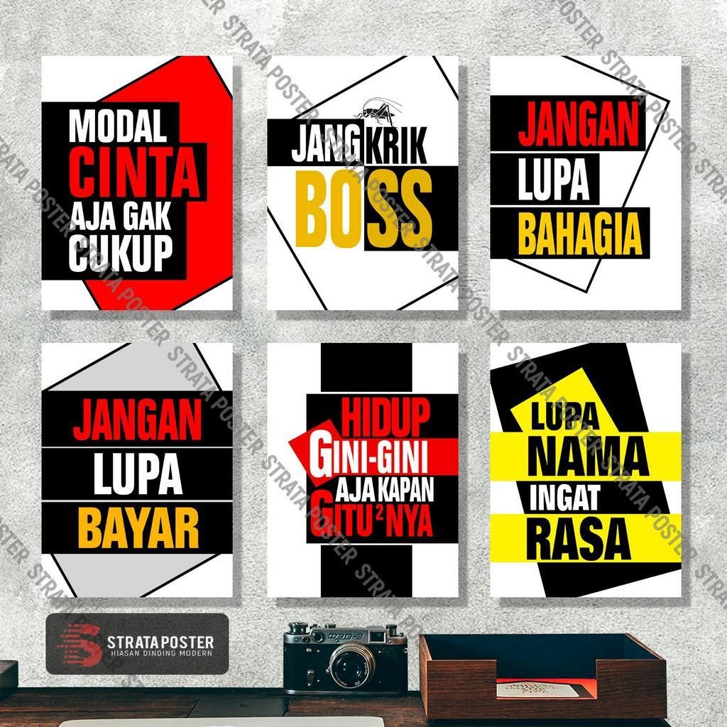Jual Hiasan dinding kata2 motivasi Wall decor poster minimalis | Shopee ...