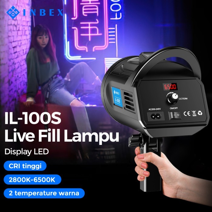 Jual INBEX IL-100S Lampu Live Foto Studio Lighting with LED Display ...