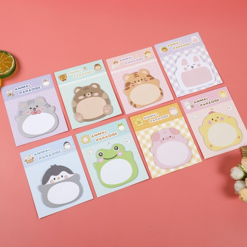 Jual DP Sticky Notes Karakter Animal Lucu Tempelan Kertas Catatan Memo ...