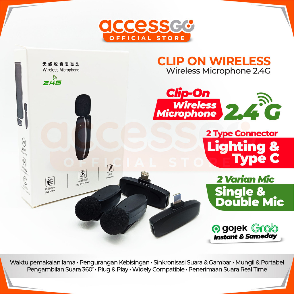 Jual CLIP ON WIRELESS MICROPHONE AP004 MIC SUARA JERNIH Ultra Low ...