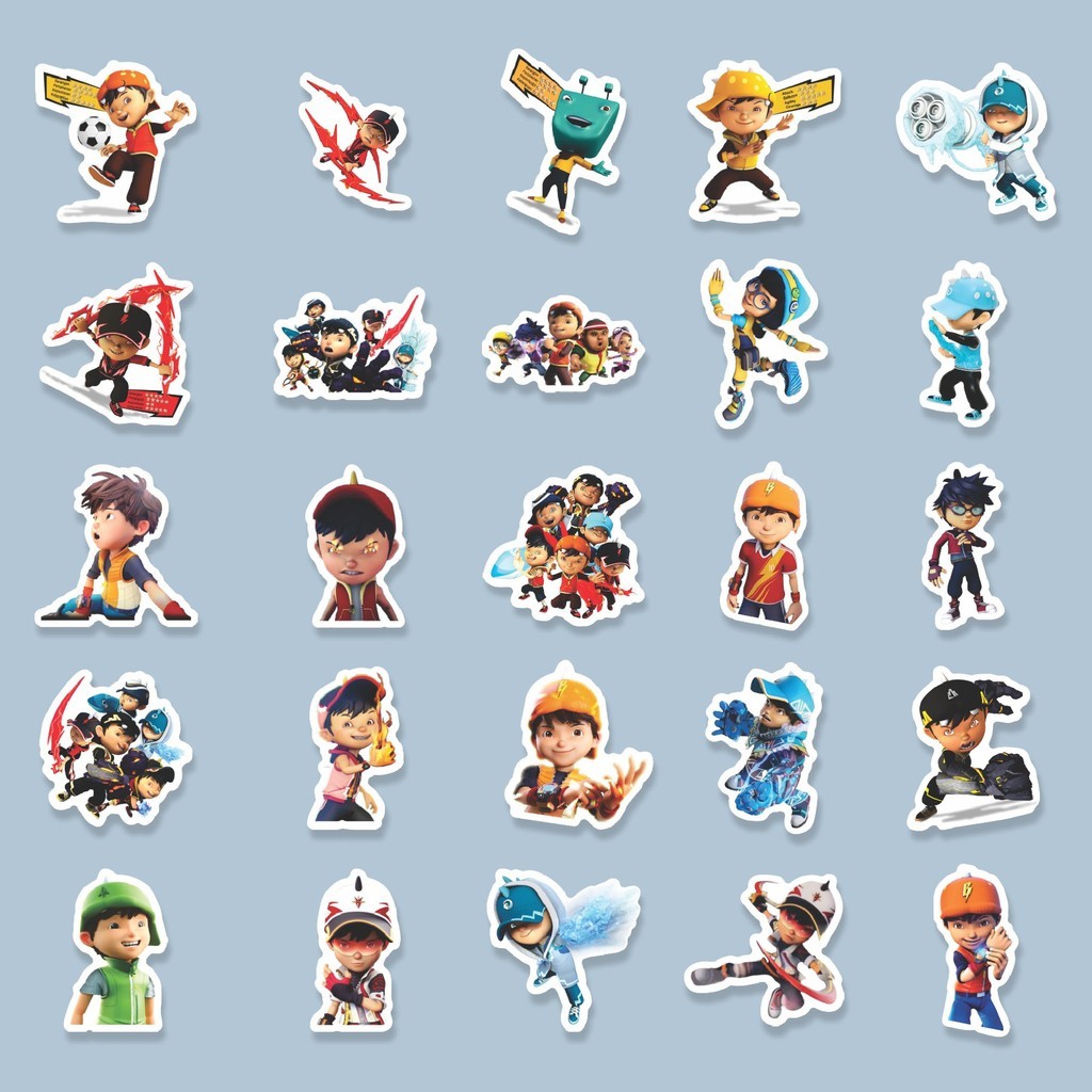 Jual 100PCS Lucu Kartun Boboiboy Stiker Aesthetic Stiker Anti Air ...