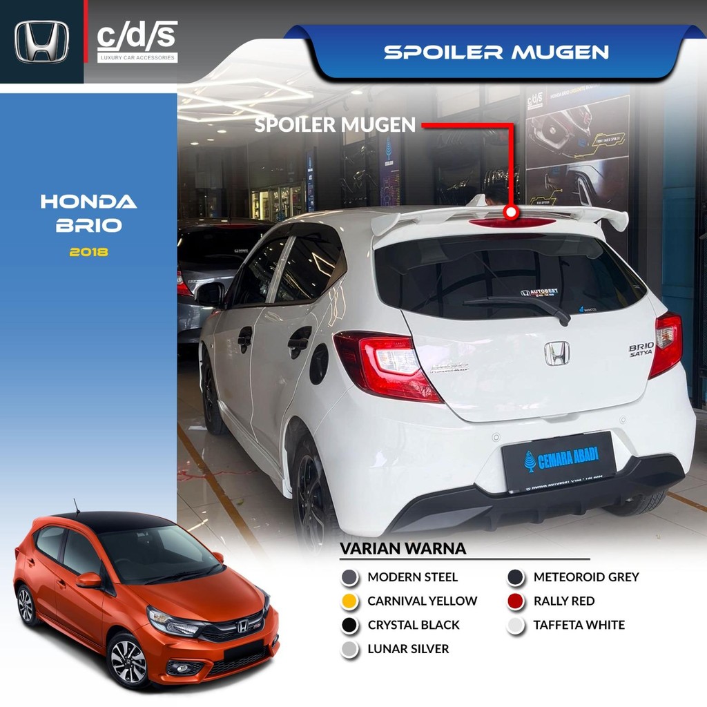 Jual Spoiler Model Mugen Honda Brio 2018 - 2026 CDS | Shopee Indonesia