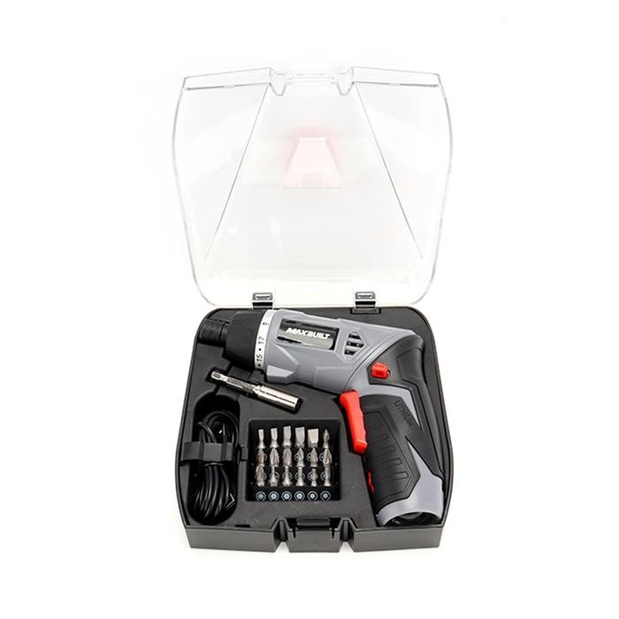Jual AZKO Maxbuilt Set Obeng Cordless 3.6V - Abu-Abu Screwdriver Alat ...