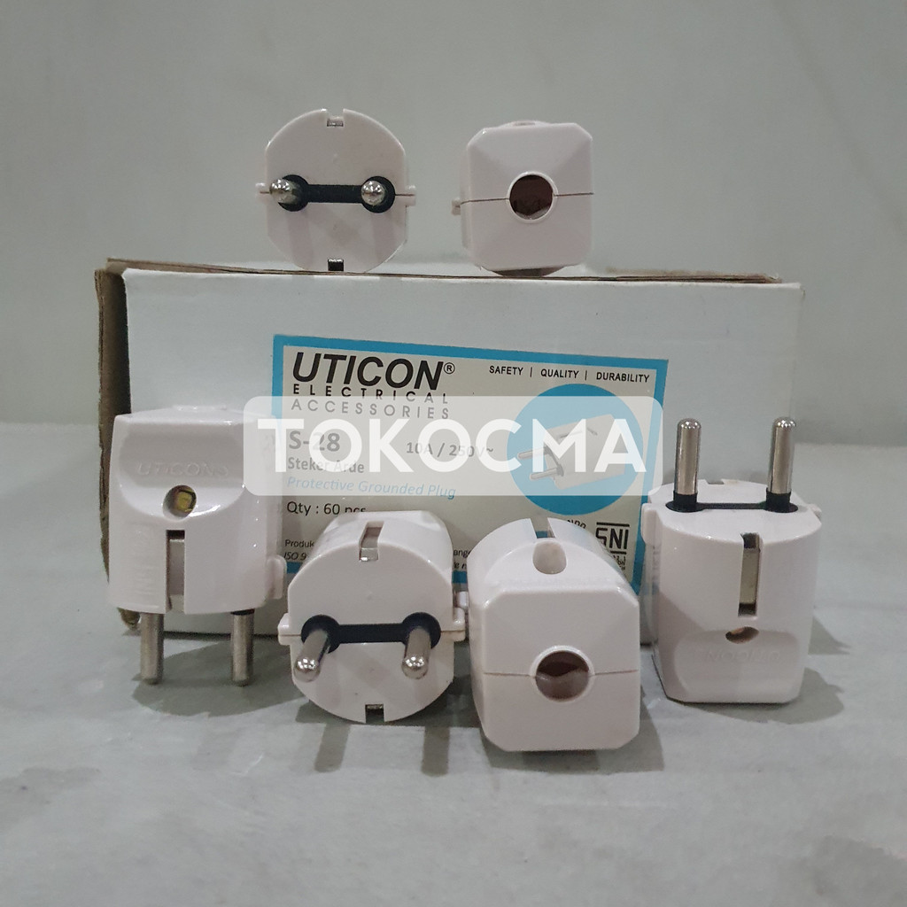 Jual UTICON Steker Arde Segi S-28 / Colokan Listrik / Lampu / Plug SNI ...