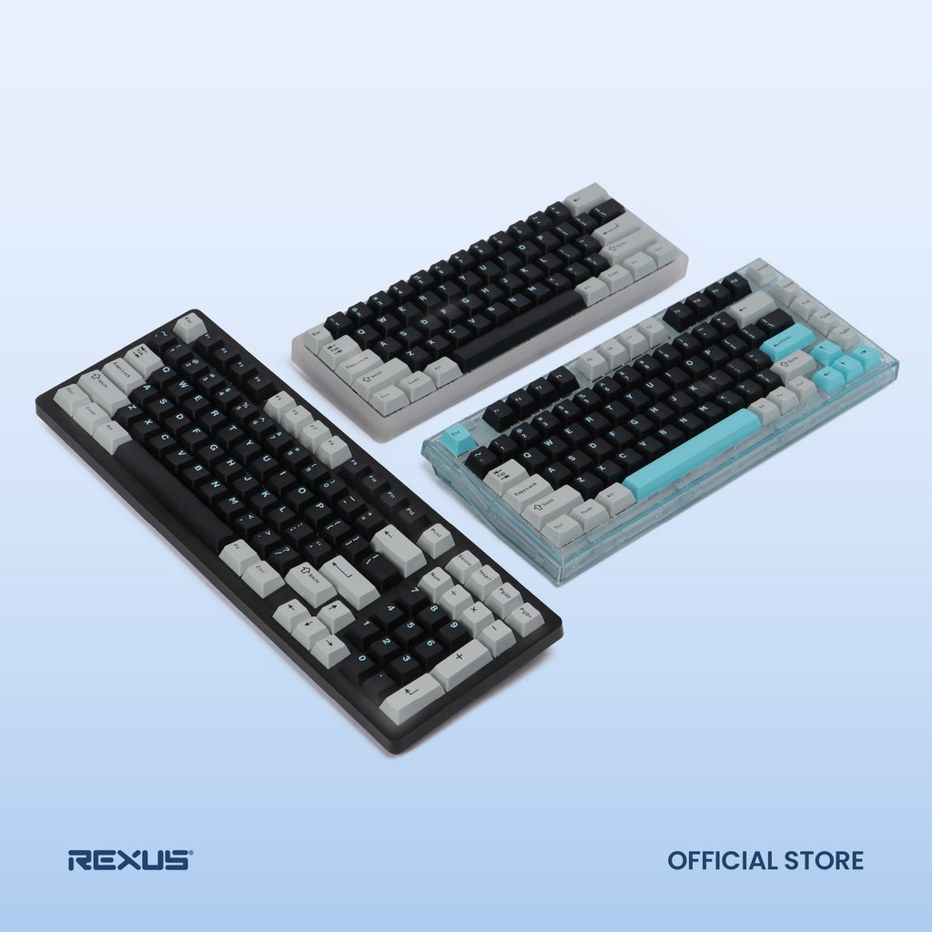 Jual Rexus Keycaps Cherry Profile 141 Keys Three Tone Color | Shopee ...
