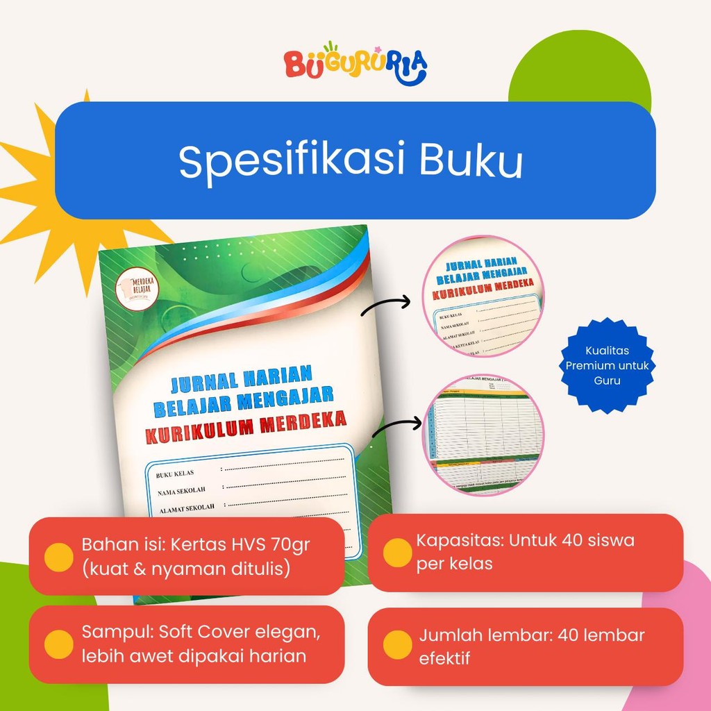 Jual Bu Guru Ria - Buku Jurnal Harian Belajar Mengajar Kurikulum ...