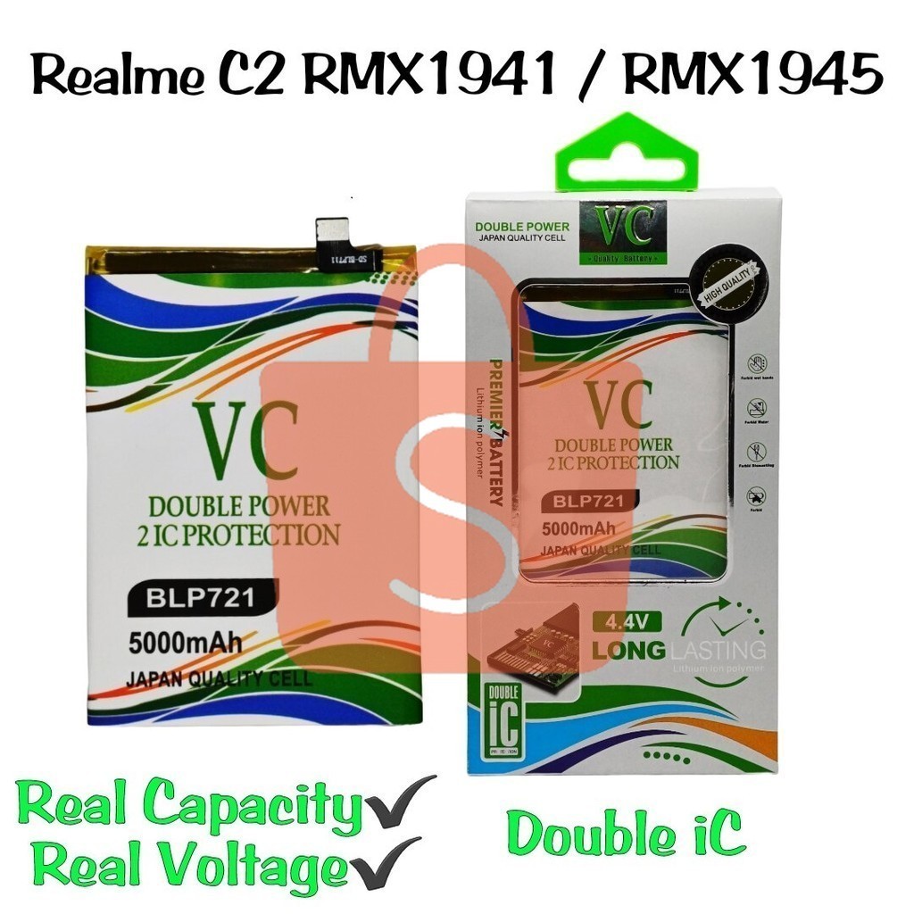 Jual Baterai VC DOUBLE POWER BLP721 Realme C2 RMX1941 / RMX1945 Battery ...