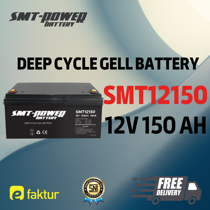 Jual BATTERY SMT POWER 12V 150AH DEEP CYCLE GEL | Shopee Indonesia