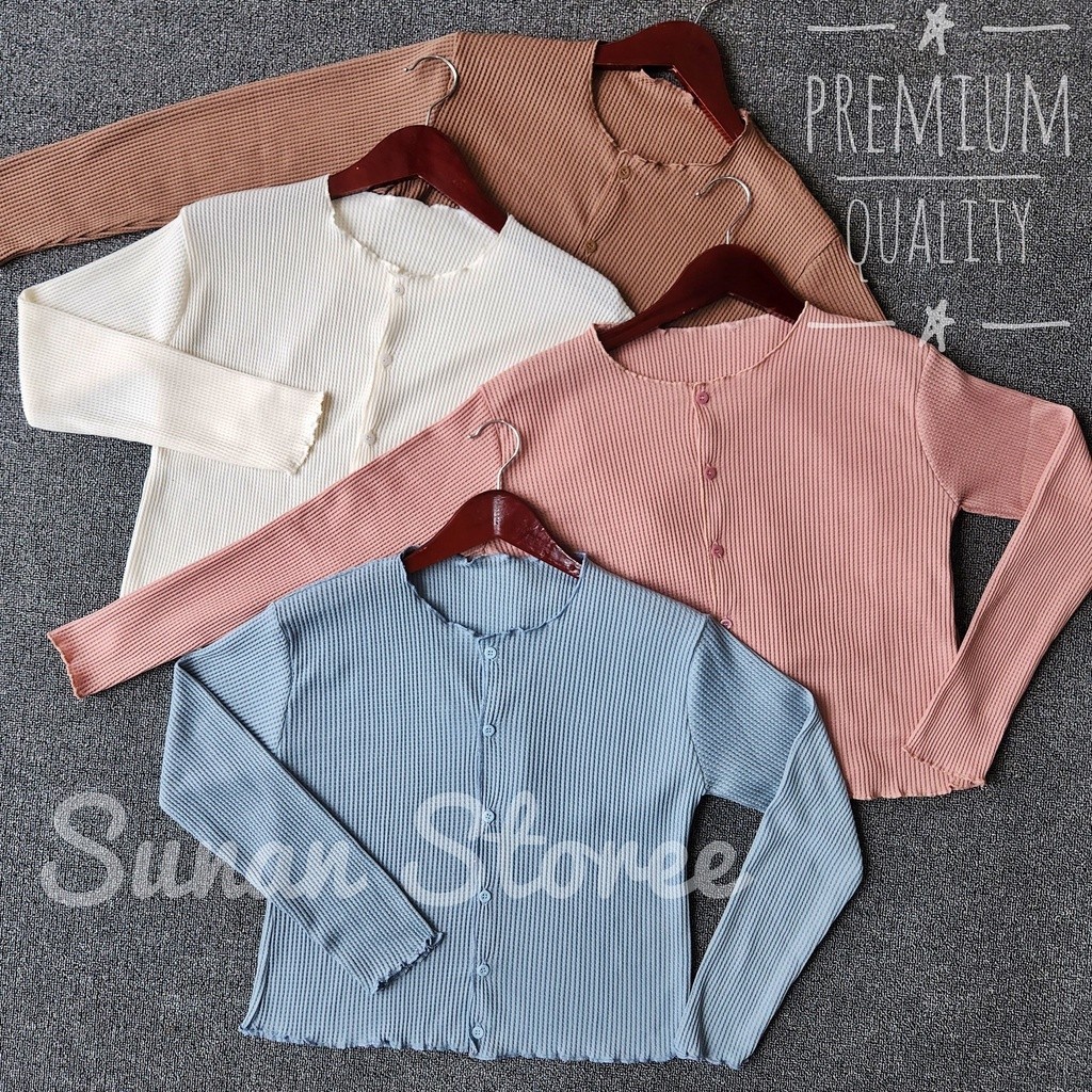 Jual Cardigan Rajut Cardigan Crop top Shopee Indonesia