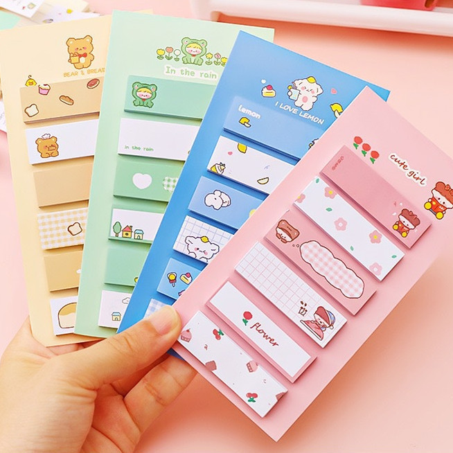 Jual STICKY NOTES KARAKTER LUCU 6IN1 / LABEL KARAKTER 6IN1 / STICKY ...