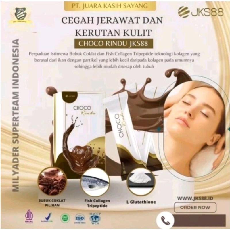Jual choco rindu 100% original collagen dengan rasa coklat | Shopee ...