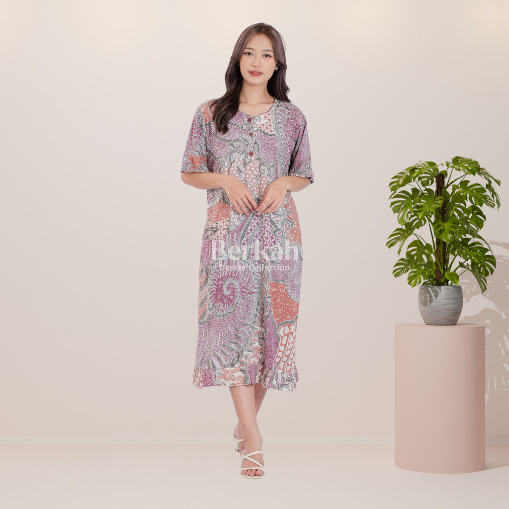 Daster Batik Rayon Busui Kancing Surya Teja 3