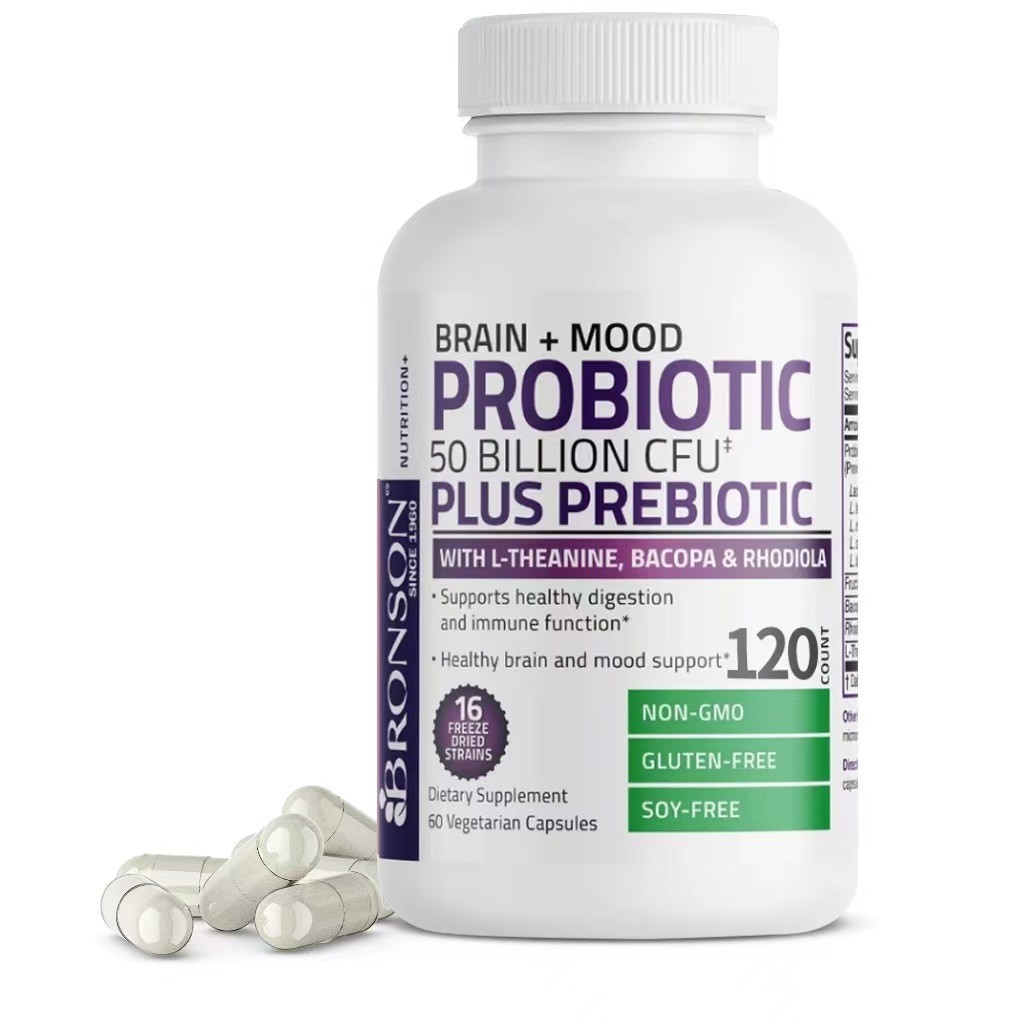 Jual Bronson Brain+Mood Probiotic 50 Billion CFU Plus Prebiotic 120 Veg ...