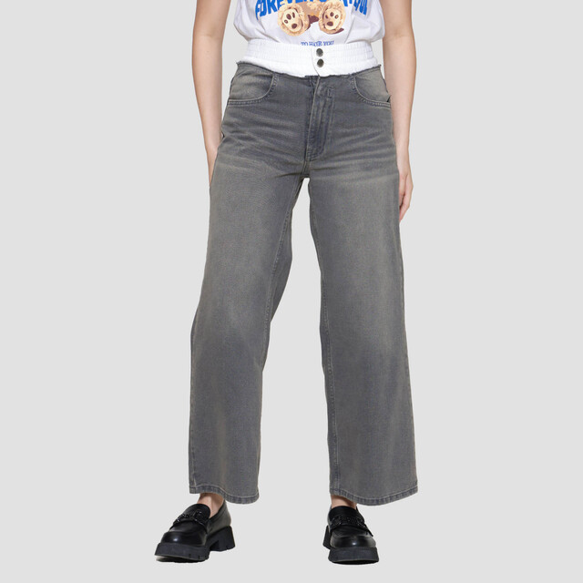Nevada Wide Leg Raw Denim Celana Panjang Wanita main image 0