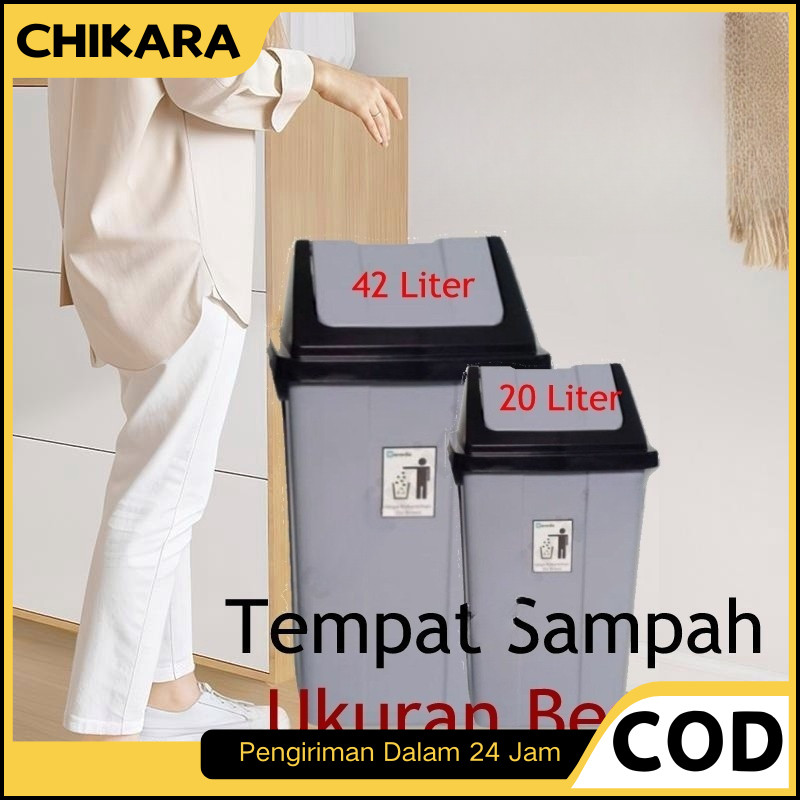 Jual CHIKARA INSTANT Tempat Sampah Plastik HANEDA 42 Liter Goyang Tong ...