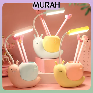 Lampu Meja Siput LED USB Rechargeable Lucu
