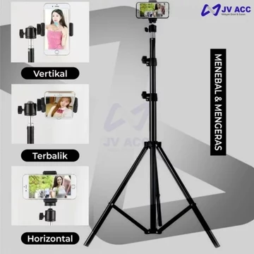 (ADA HOLDER) TRIPOD HP 2 1 M Tripod Kaki 3 Tripod Konten Live Shopee Tiktok
