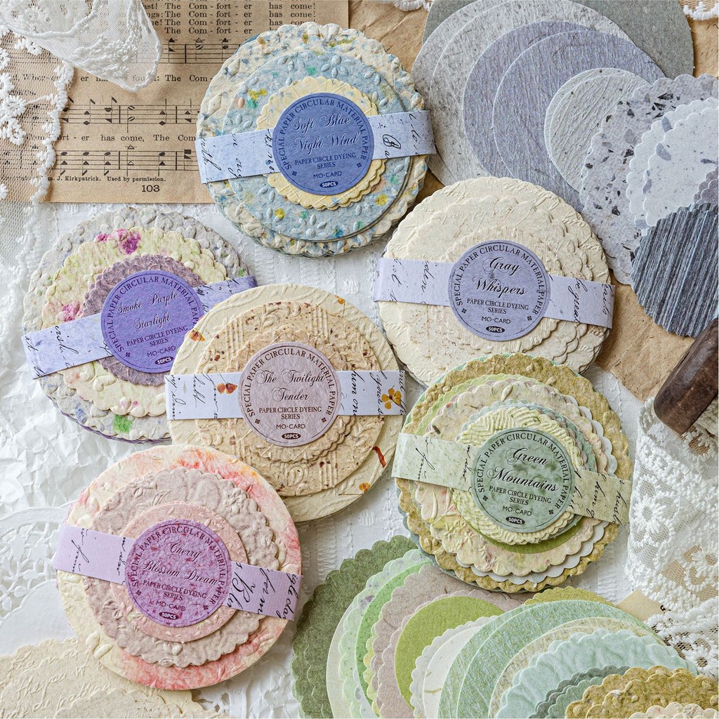 Jual [HARU] Between Papers Series Round Deco Paper Journaling Scrapbook ...