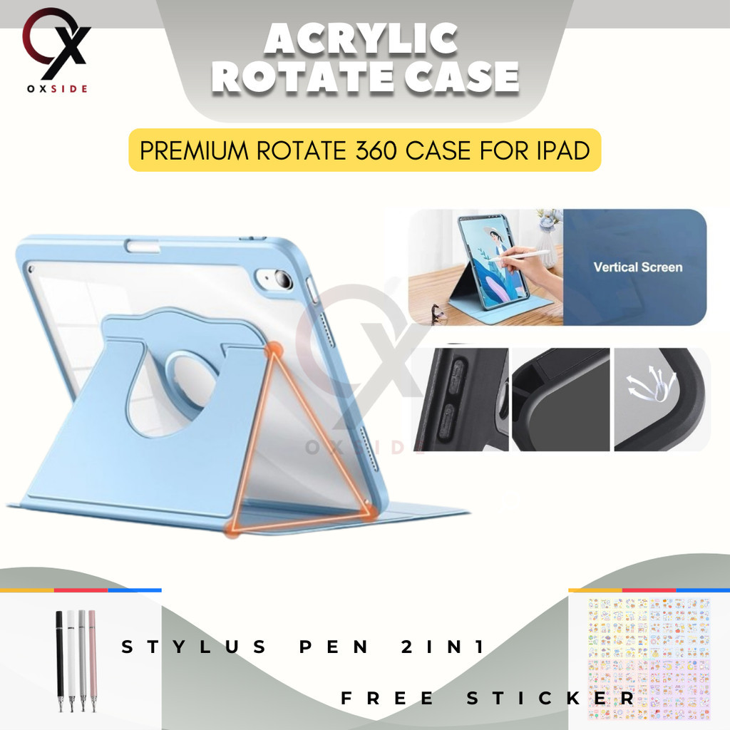 Jual Acrylic Rotate Case For iPad Gen 9/8/7 IPad Air 4/5 Pro 11