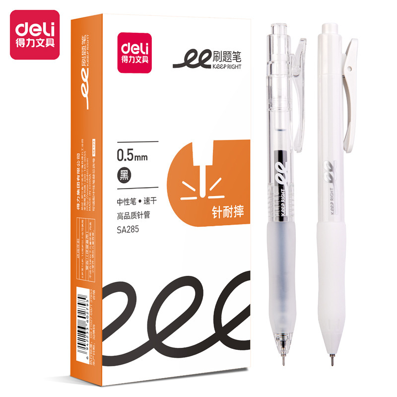 Jual Pulpen Gel Deli Keep Right Warna Hitam 0.5mm | Shopee Indonesia