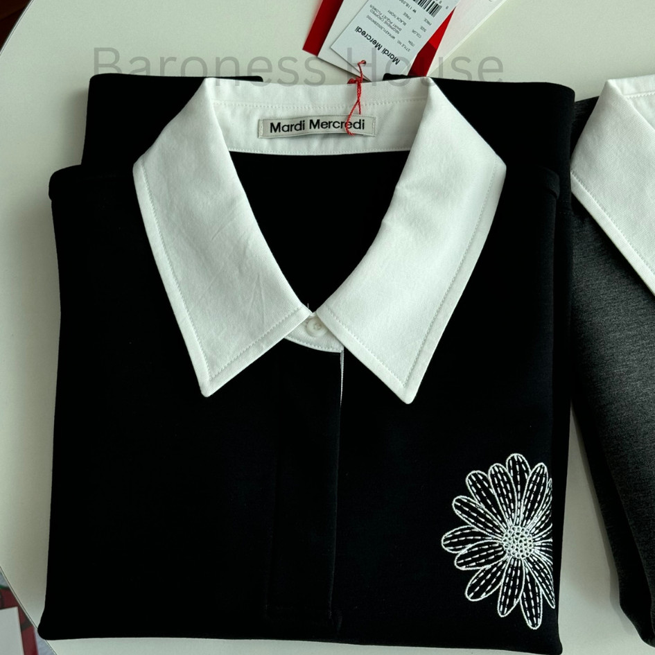 Jual Mardi Mercredi Neoprene Cropped Shirt Piquet Flower