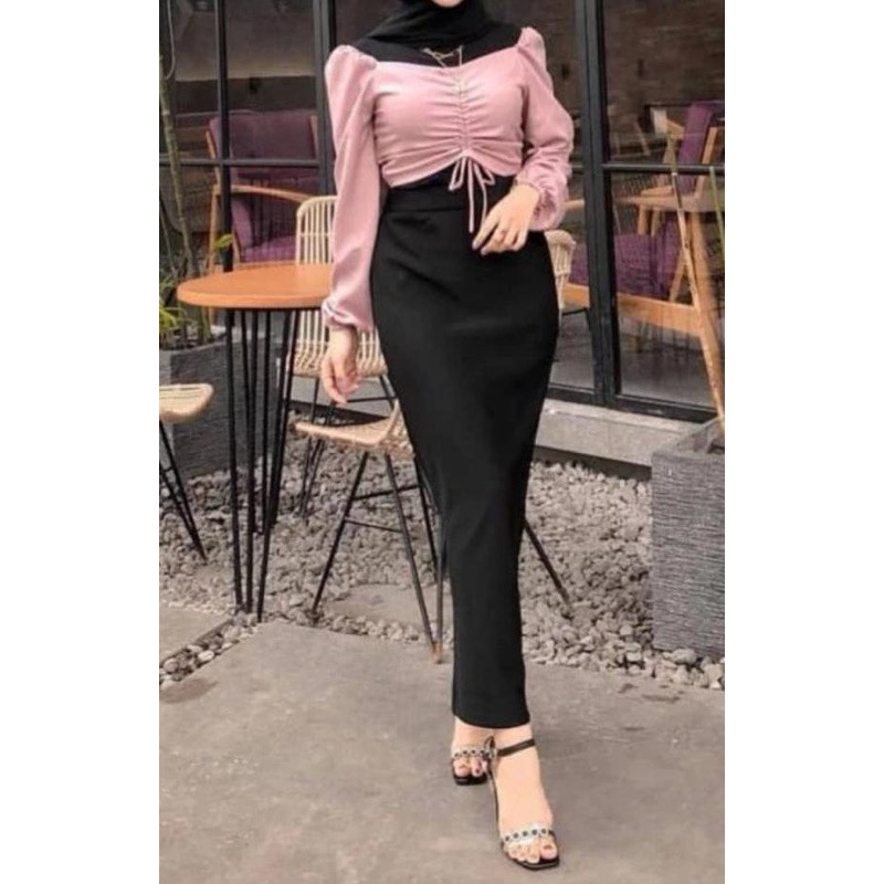 Jual Rok Kantor Rok Span Wanita Demost | Shopee Indonesia