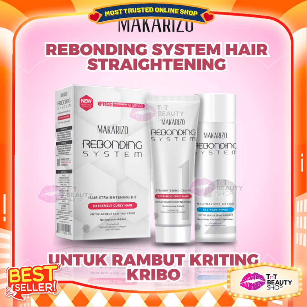 Jual Makarizo Rebonding System Hair Straightening Extremely Curly Hair ...