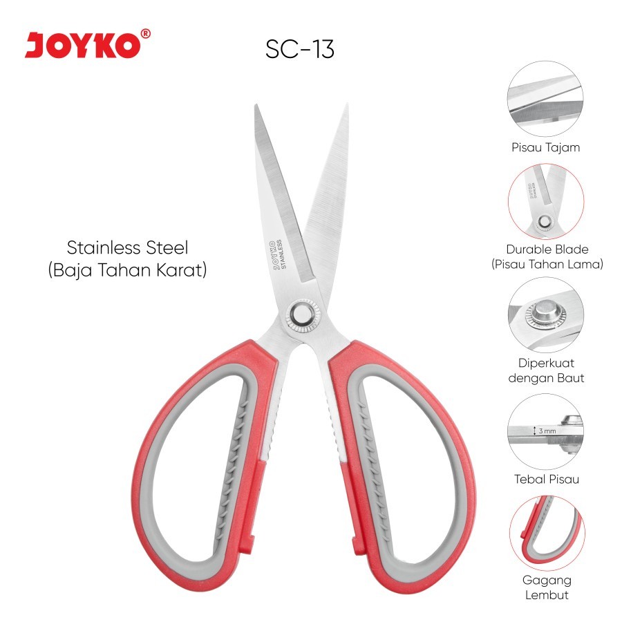 Jual Scissors / Gunting Joyko Sc-13 | Shopee Indonesia