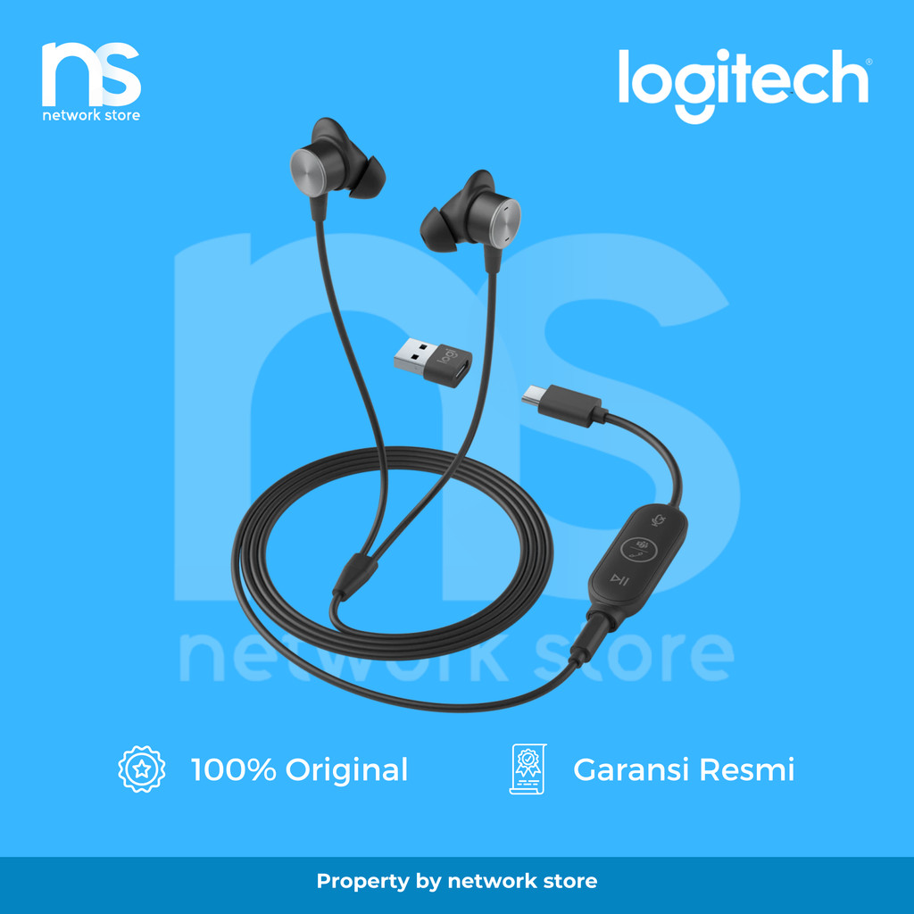 Jual Logitech Zone Wired Earbuds - Garansi Resmi 2 Tahun | Shopee Indonesia