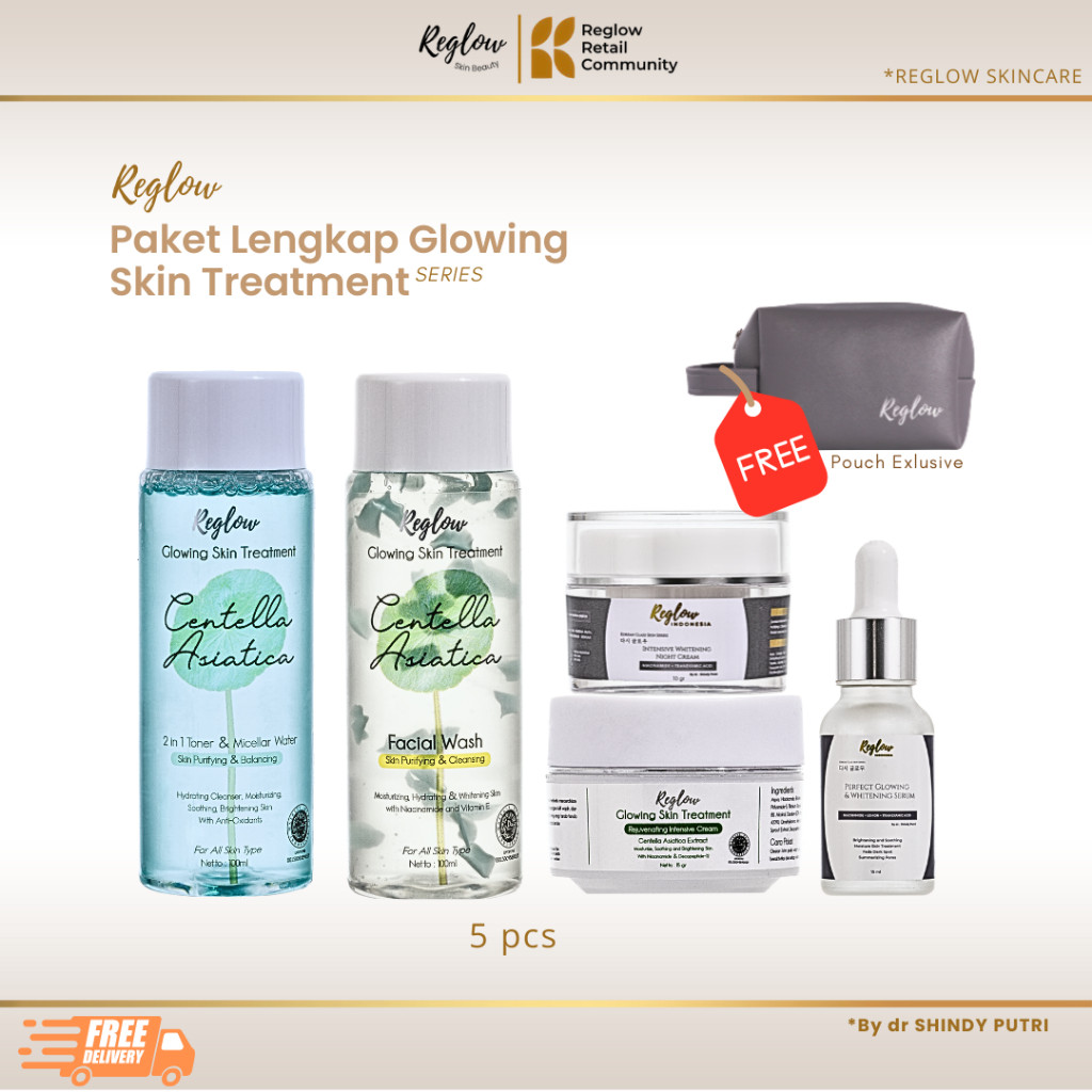 Jual Reglow Paket Lengkap Glowing Skin Treatmen Pencerah Alami Kulit