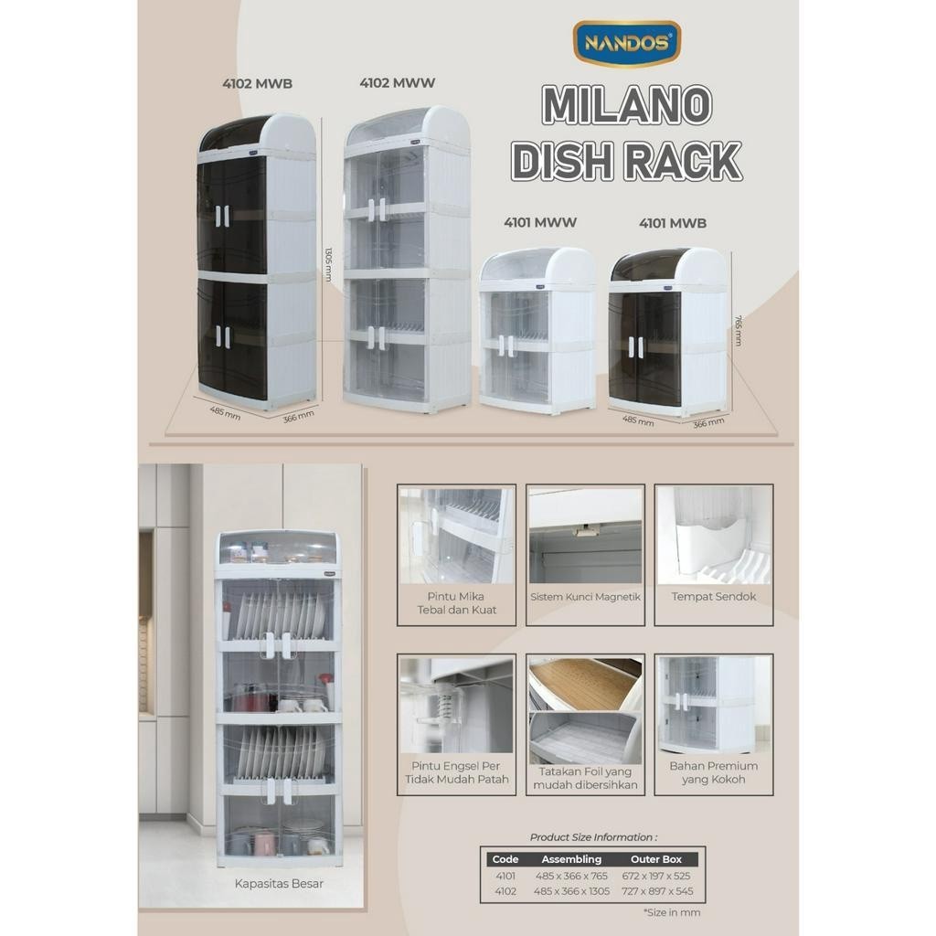 Jual Nakami - RAK PIRING MILANO DISH RACK 5 SUSUN ( NANDOS ) | Shopee ...