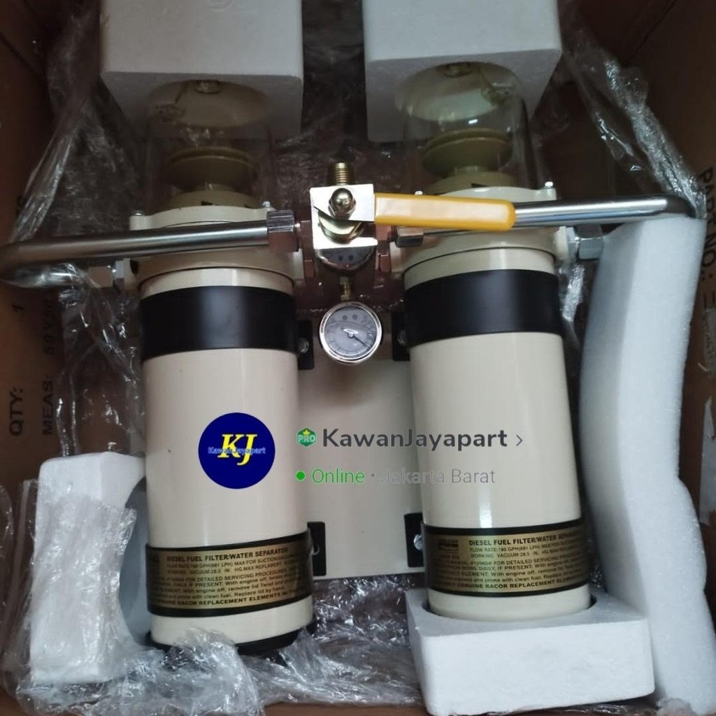 Jual Racor Dual Fuel Filter WS Rotary Valve 751000FHX30 double racor ...