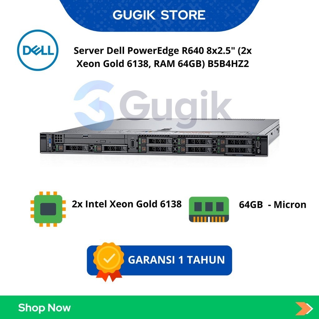 Jual Server Dell PowerEdge R640 8x2.5