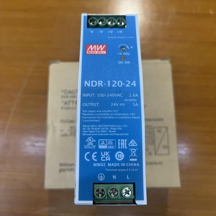 Mean Well NDR-120-24 power supply unit 120 W Metallic 120W
