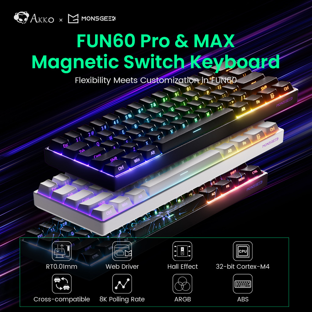 Jual Akko MonsGeek FUN60 PRO&MAX HE Machanical Keyboard Magnetic Switch ...