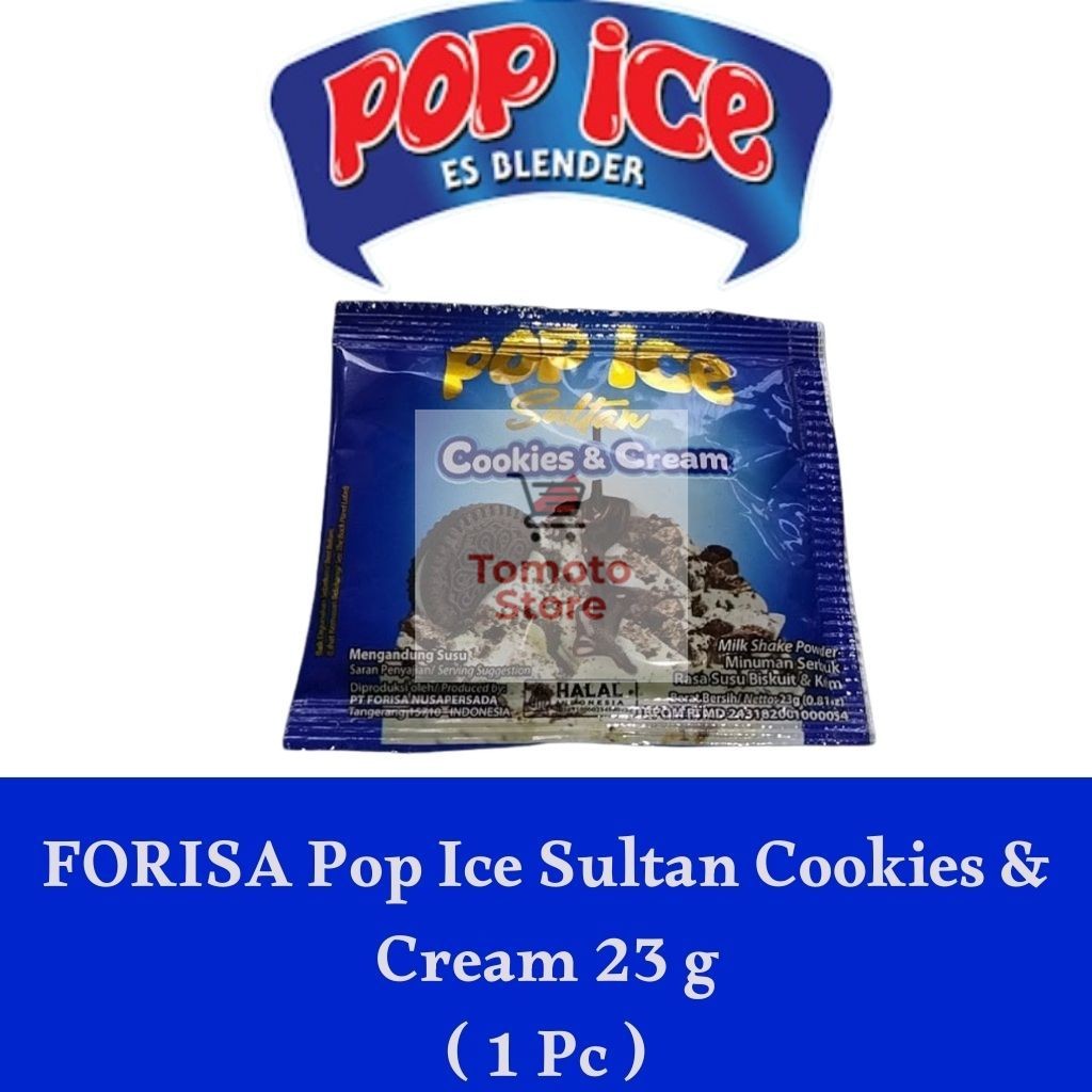 Jual TOMOTOSTORE FORISA Pop Ice Blender Sultan 23 gr - Cookies & Cream ...