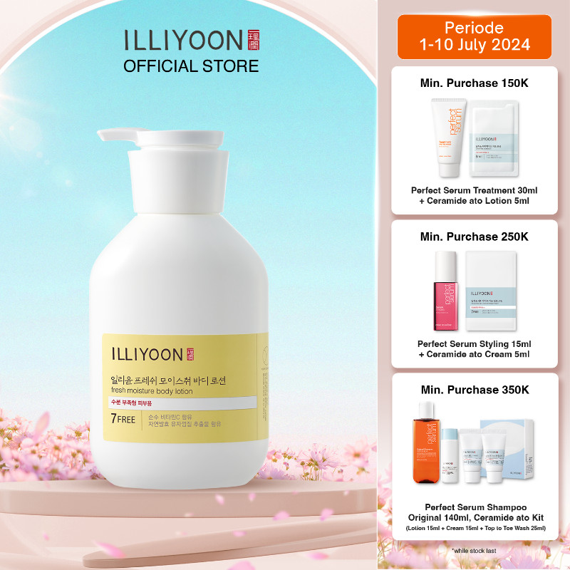 Jual ILLIYOON Fresh Moisture Lotion 350ml Body Lotion Melembapkan dan