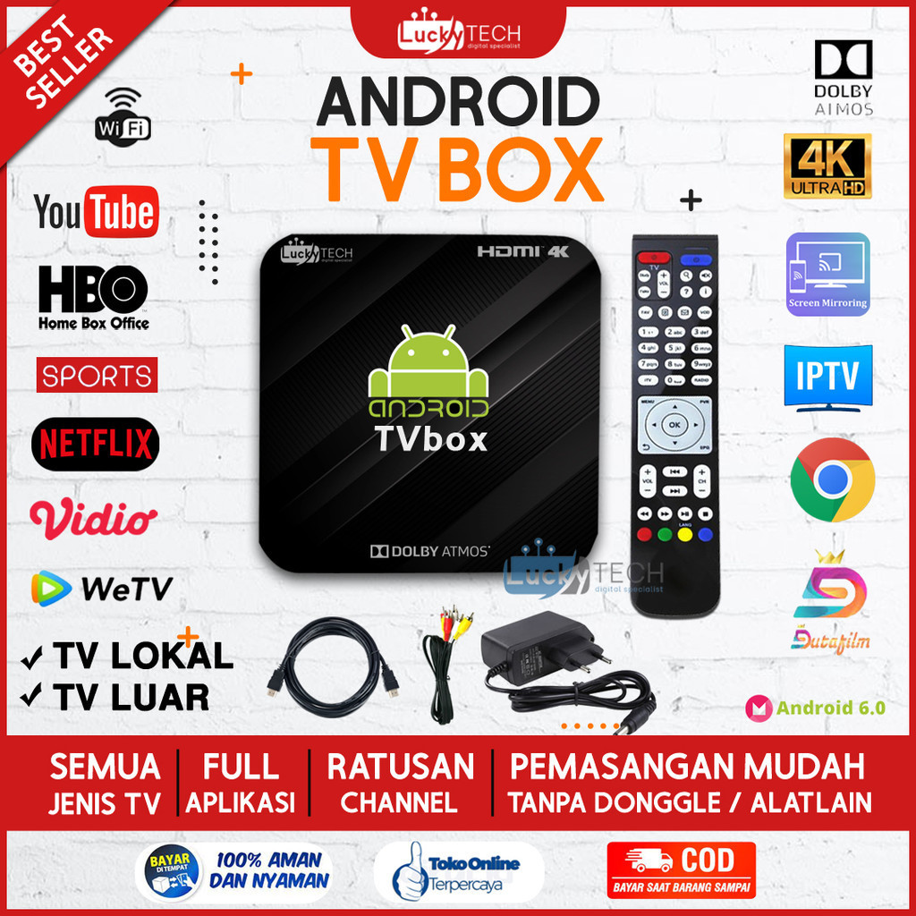 Jual Jh Rdm PROMO Smart Android TV Box 4K HD WiFi Ram 2gb Full Aplikasi ...