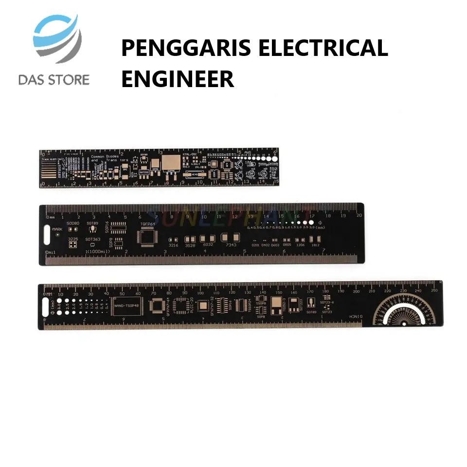 Jual Penggaris Electrical Engineer Ruler referensi Desain Jalur Layout ...