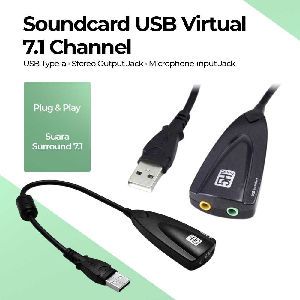 thumbnail image 2 of USB 7.1 Virtual Surround Sound Card – 3D Audio Adapter With Mic, 6.5mm Output – AU OZ Stock 2 of 6