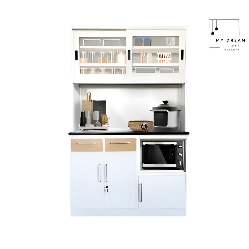 Jual Kitchen Cabinet | Kitchen Set | Lemari Rak Dapur dengan Lampu LED ...
