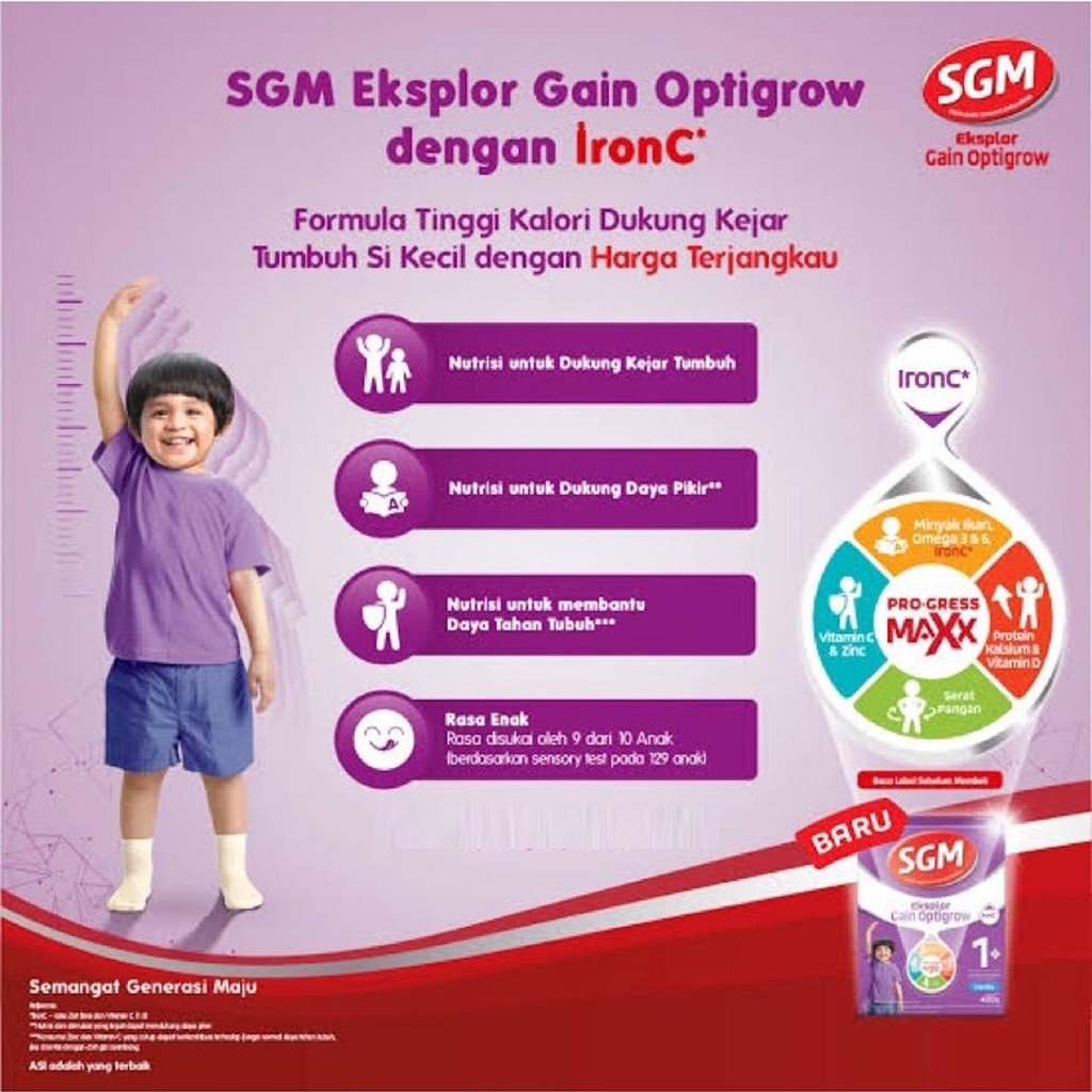Jual SGM EKSPLOR GAIN OPTIGROW UNTUK USIA 1-5 TAHUN 800gr | Shopee ...