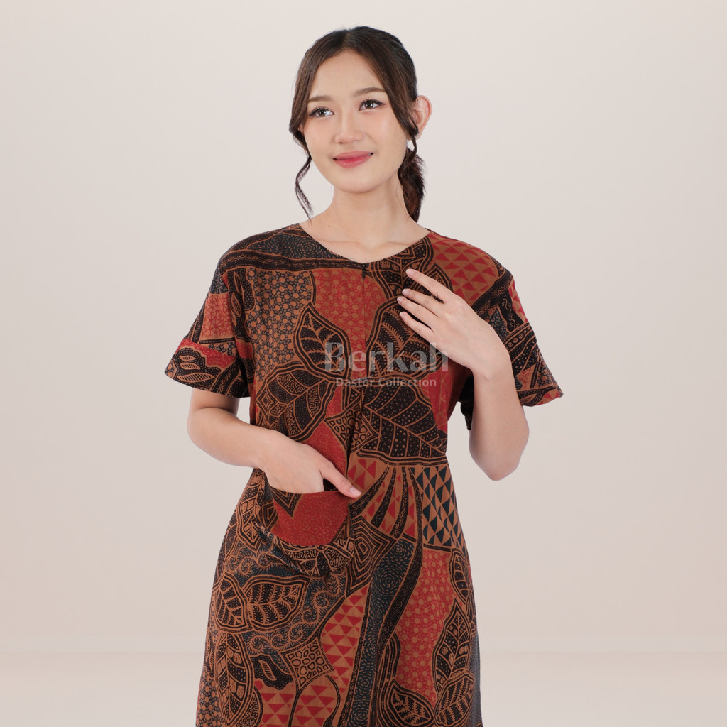 Daster Batik Rayon Busui Resleting Surya Teja 5